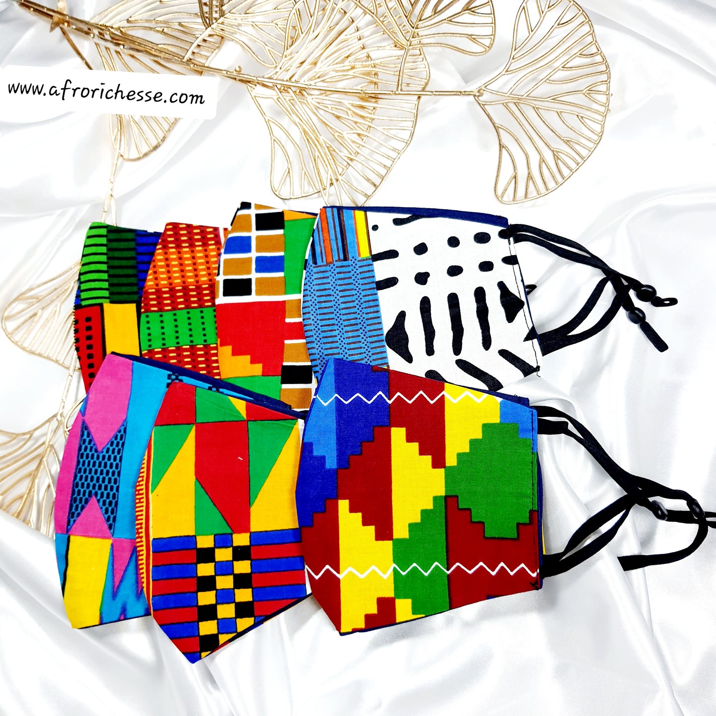 Random African prints fabrics face/nose mask