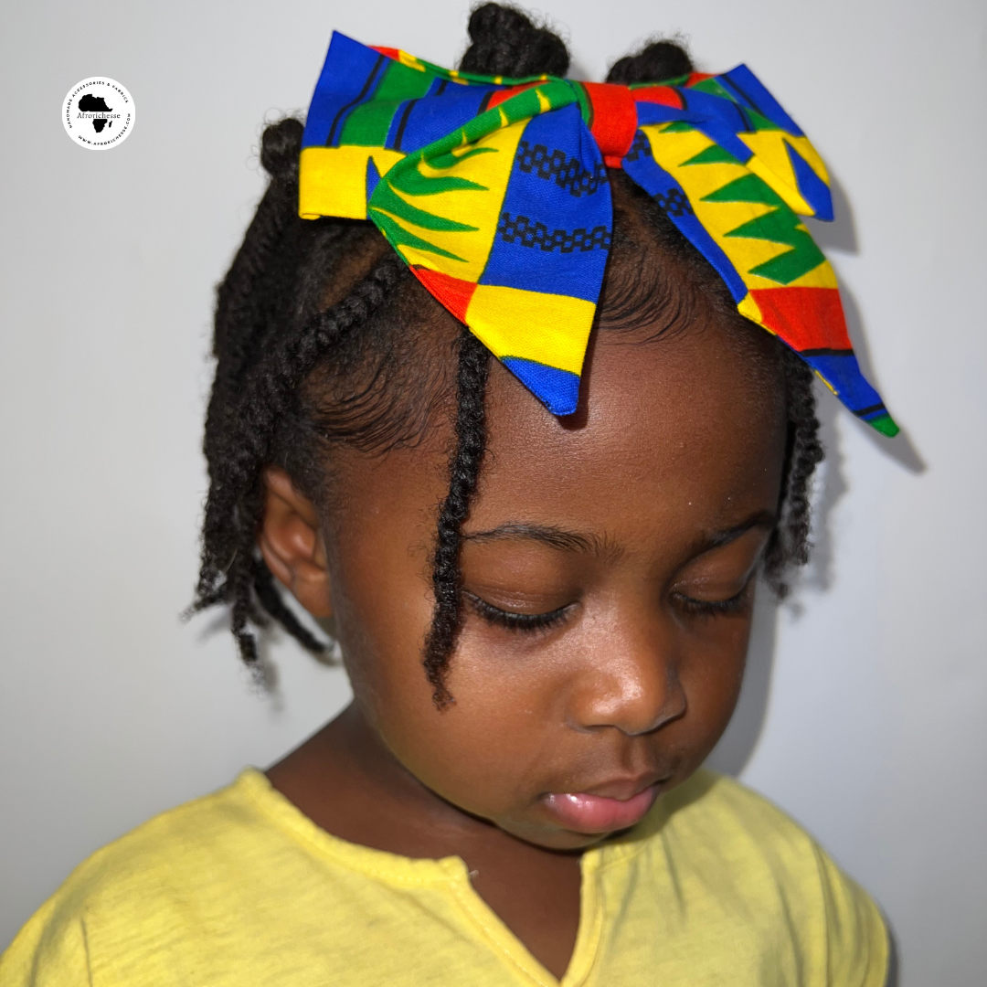 African print fabrics kids sailor hair bows/headpieces