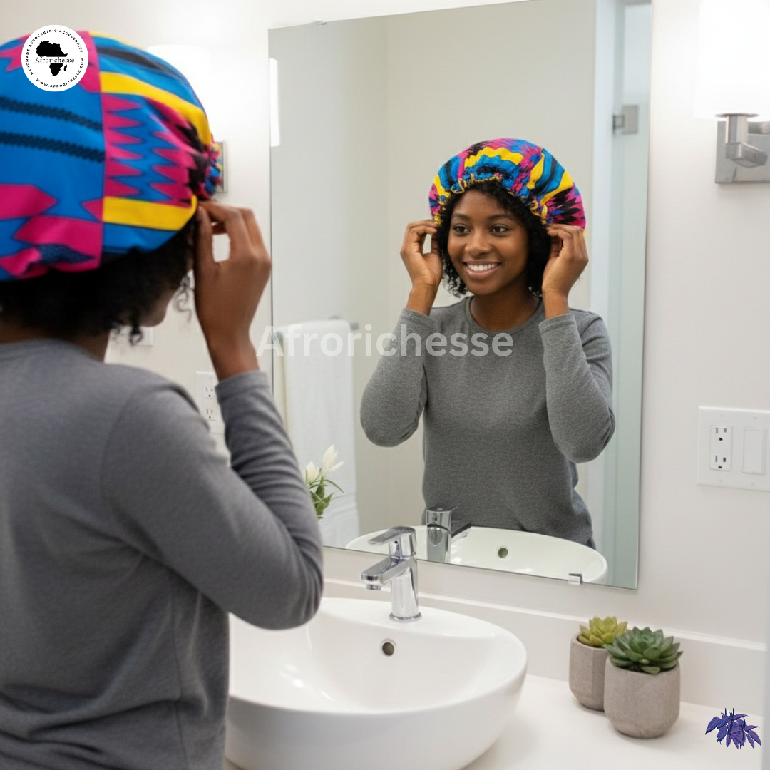African print/Ankara fabric/ women hair bonnet/headwear/headpiece