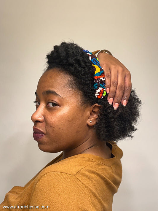 African print Ankara fabric women ruffle hairband/headwear/headpiece